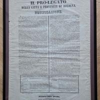 NOTIFICAZIONE - IL PRO-LEGATO DI BOLOGNA - 1848