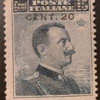 Regno 1916- 20c su 15c - MH*