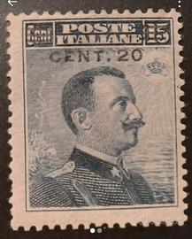 Regno 1916- 20c su 15c - MH*