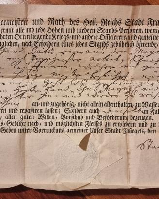Passaporto tedesco 1777