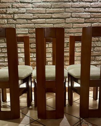 6 sedie design Fabrizio Poldaretti  anni 70