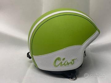 casco ciao rivestito ecopelle VERDE ciao R S L SC 