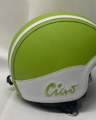 casco ciao rivestito ecopelle VERDE ciao R S L SC 