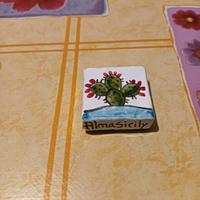 Calamita,Magnete in ceramica dipinta a mano,