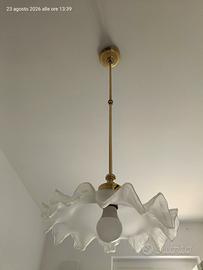 lampadario e applique in vetro 