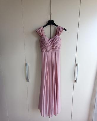 Abito rosa lungo elegante taglia 48