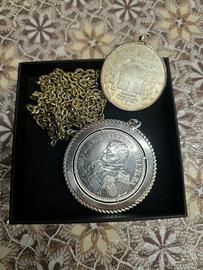  moneta e medaglione in argento