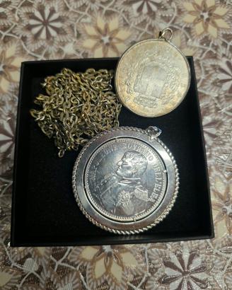   moneta e medaglione in argento