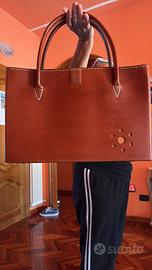 Borsa vero cuoio NUOVA fatta artigiano 