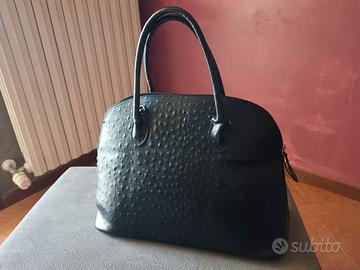 Borsa nera in pelle vintage