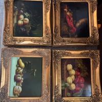 Quadri dipiti a mano con cornice