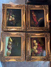 Quadri dipiti a mano con cornice