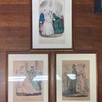 Set di 3 stampe d’epoca incorniciate Quadri