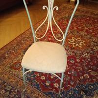 Sedia in ferro battuto con seduta