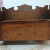 Panca a due posti in arte povera