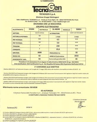 generatore Tecnon Gen  h500