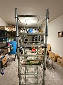 Porta bottiglie in acciaio