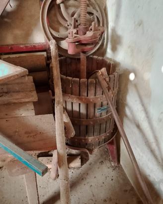 Torchio e pigiatrice uva