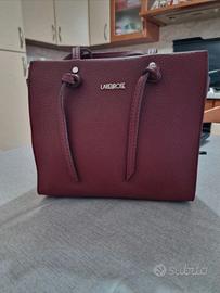 Borsa a mano Label Rose color Borgogna Nuova