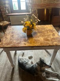 Tavolo massello di castagno