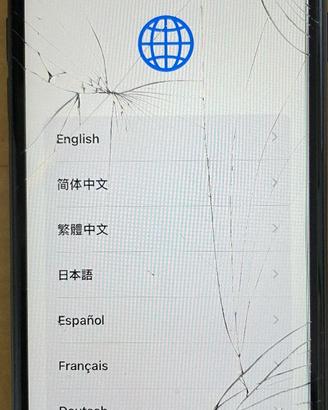 iPhone 8, vetro rotto, perfettamente funzionante