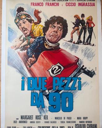 Poster vintage FRANCO E CICCIO I DUE PEZZI DA 90