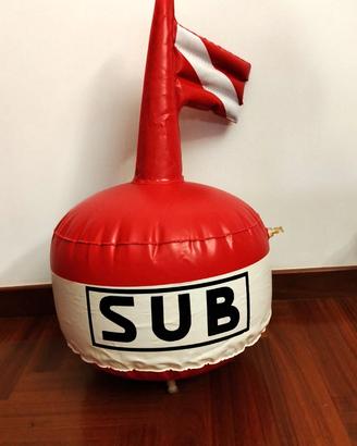 pallone da sub con bandiera con cordino+ retina.