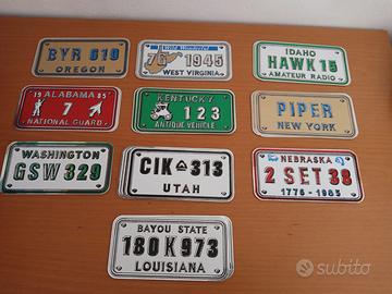 adesivi targhe americane cm 21 x 7