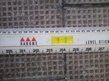 Righello graduato con bolla Rabone