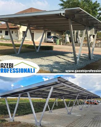Carport gazebo pensilina struttura impianto solare