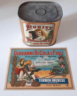 latta purity di cola vintage antica olio anni 800