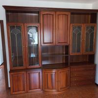 Mobile Soggiorno porta tv cristalliera in legno