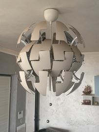 Lampada a sospensione moderna argentata
