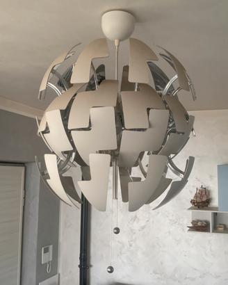 Lampada a sospensione moderna argentata