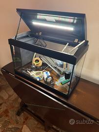 Acquario Completo 60lt + Accessori - Usato 3 Mesi