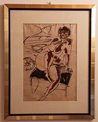 PERICLE FAZZINI Nudo Disegno Dipinto Opera Unica