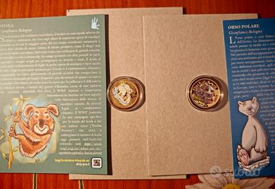 MONETA 5 € EURO KOALA + ORSO + N° 2 RACCOGLITORI