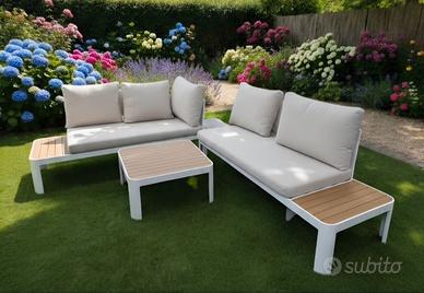 Set Salottino Divanetto da esterno per giardino