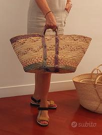 Borsa mare Coffa grande in palma fibra naturale 