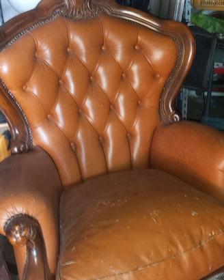 Due poltrone barocche vintage anni 60 Luigi XV