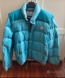 Piumino moncler vintage reversibile azzurro