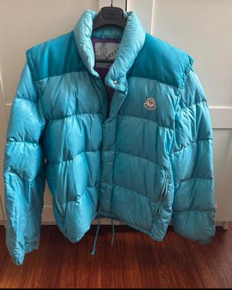 Piumino moncler vintage reversibile azzurro