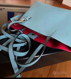borsa in pelle e sneakers 38.