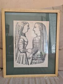 Massimo Campigli - "Due donne di profilo" (1952)