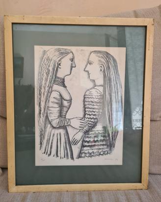 Massimo Campigli - "Due donne di profilo" (1952)