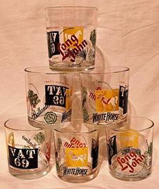 Set di 6 bicchieri da whisky pubblicitari