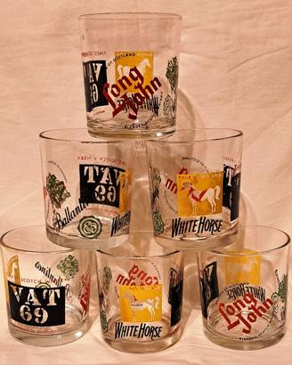 Set di 6 bicchieri da whisky pubblicitari