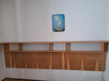 libreria vintage, ripiani, mensole