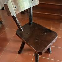 Set 4 sedie rustiche legno