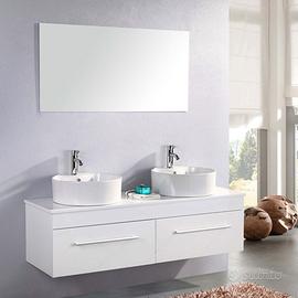 Mobile bagno Doppio Lavabo 150 cm White Cardellino
